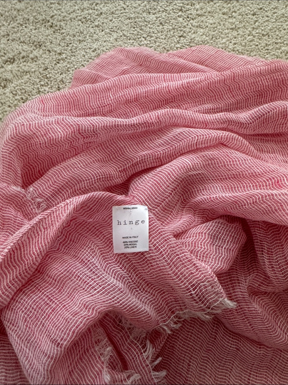 hinge Pink Lightweight Woven Throw